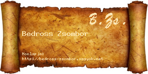 Bedross Zsombor névjegykártya